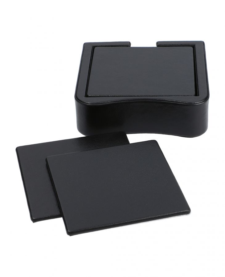 Mondrian Leather Coasters