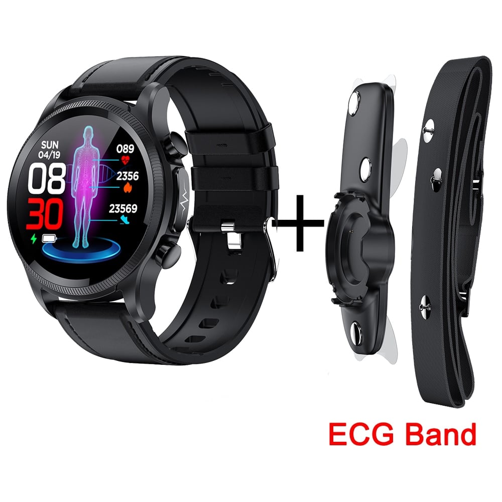 Vitawatch Diabetes Watch Black Leather / With Ecg Band