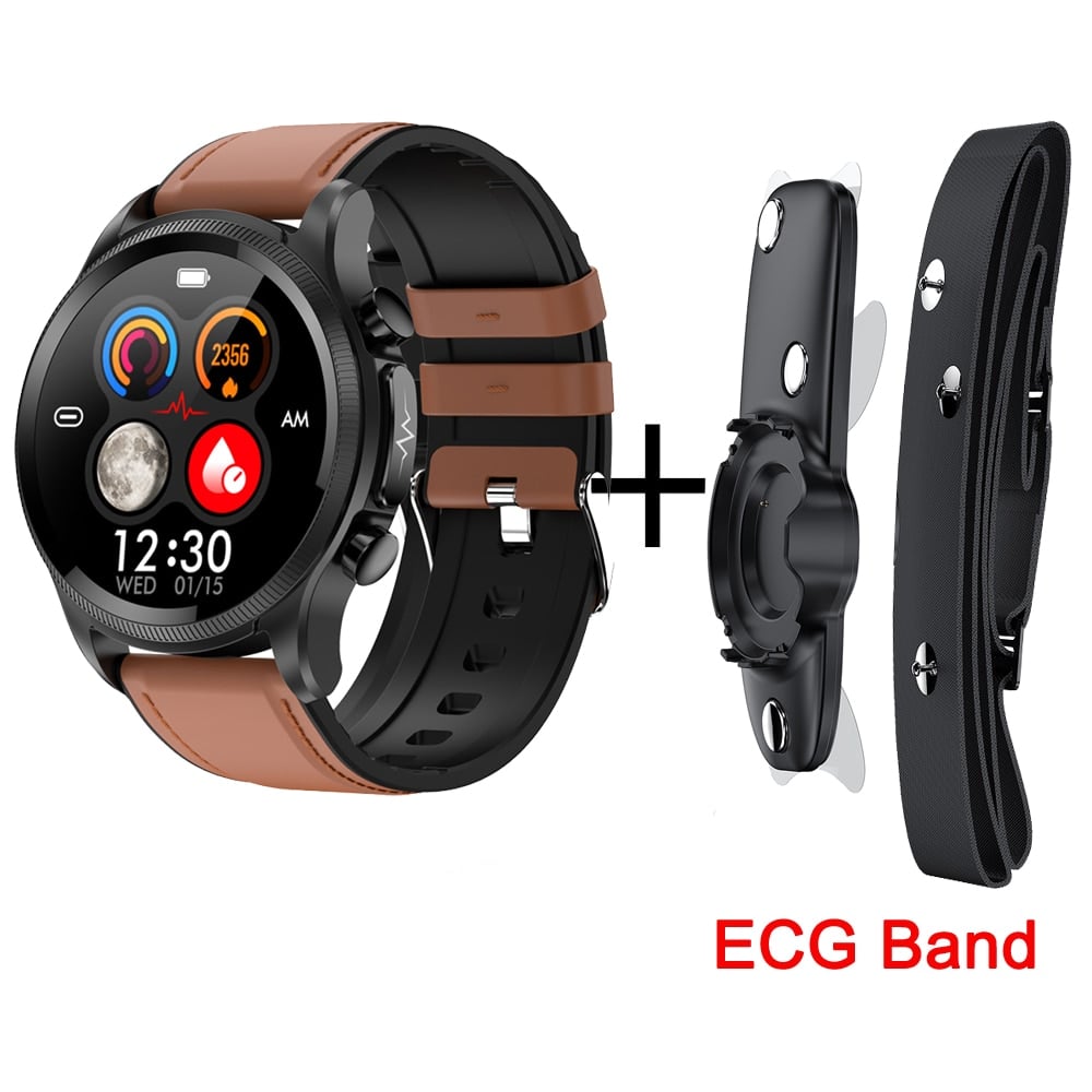 Vitawatch Diabetes Watch Brown Leather / With Ecg Band