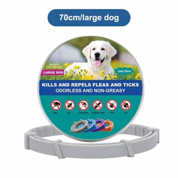 Thefurlife™ 8 Months Flea And Tick Free Gray / Large (70Cm)