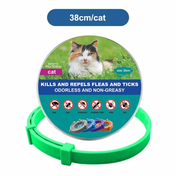 Thefurlife™ 8 Months Flea And Tick Free Green / Small (38Cm)