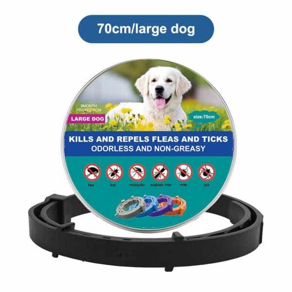Thefurlife™ 8 Months Flea And Tick Free Black / Large (70Cm)