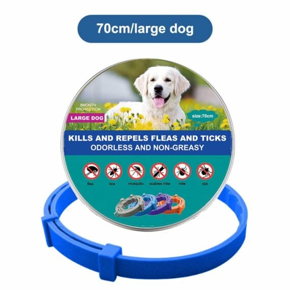Thefurlife™ 8 Months Flea And Tick Free Blue / Large (70Cm)