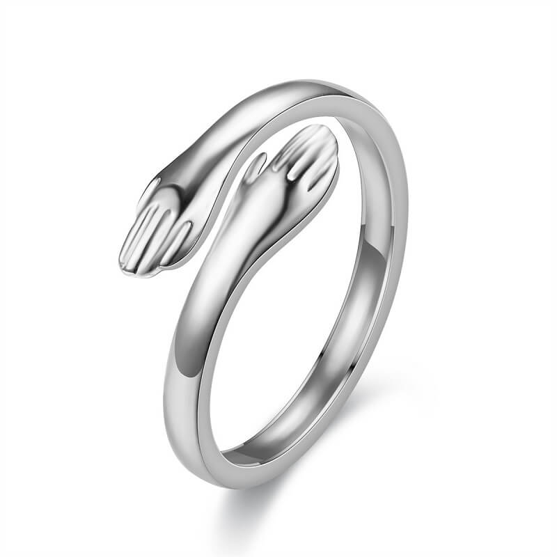 Hug Ring – Silver And Gold