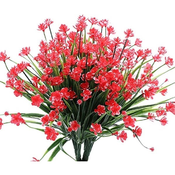 Outdoor Artificial Flowers Red Narcissus