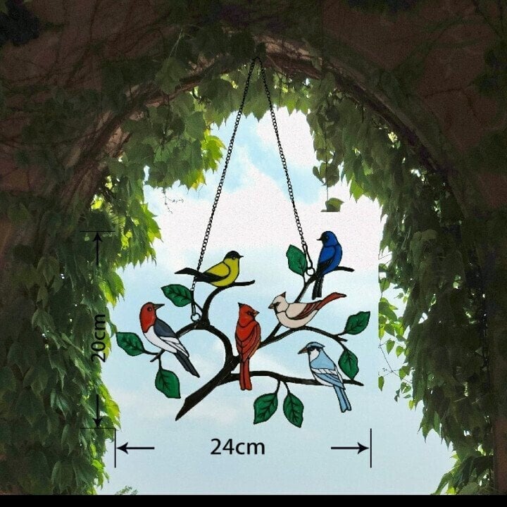The Best Gift-Birds Stained Window Panel Hangings