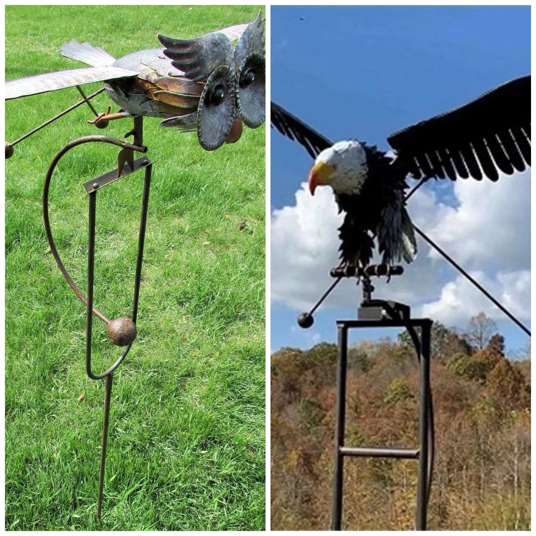Cinnamones Garden Art-Bird Patio Decoration Hot Sale - Flying Owl + Flying Eagle (Save $30)