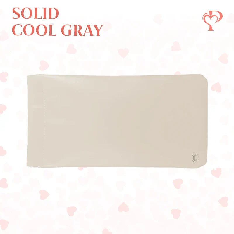 Pouchic – Snap Closure Leather Organizer Pouch Slim / Cool Gray
