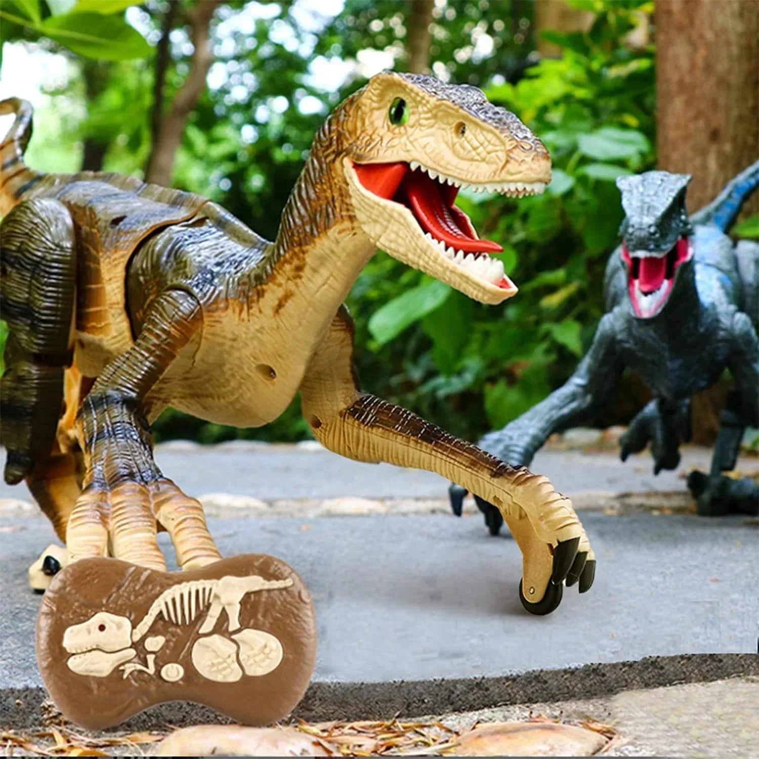 Uarzt 2024 Optimal Children Gifts Realistic Remote Control Dinosaurs Gray & Desert (Best Deal) /