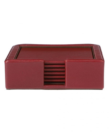 Mondrian Leather Coasters