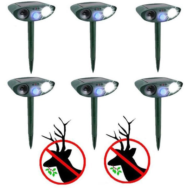 Ultrasonic Deer Repeller Solar Powered Pack Of 6 Animal-Repeller