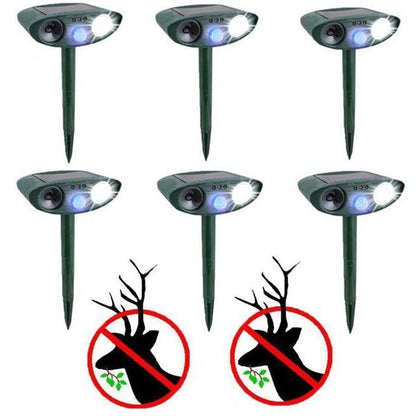 Ultrasonic Deer Repeller Solar Powered Pack Of 6 Animal-Repeller