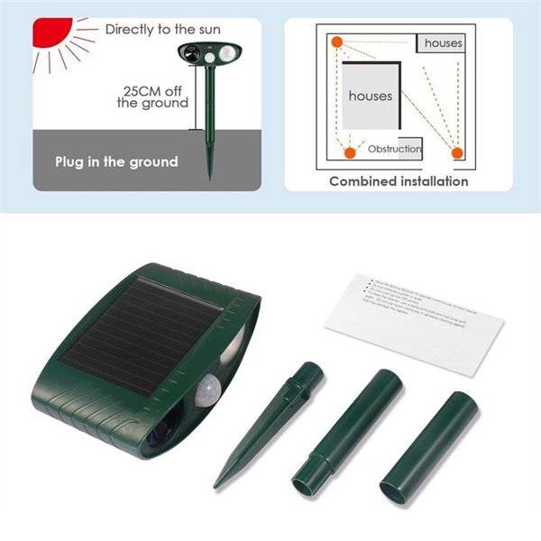 Ultrasonic Deer Repeller Solar Powered Animal-Repeller