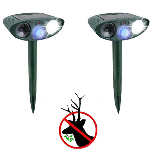 Ultrasonic Deer Repeller Solar Powered Pack Of 2 Animal-Repeller