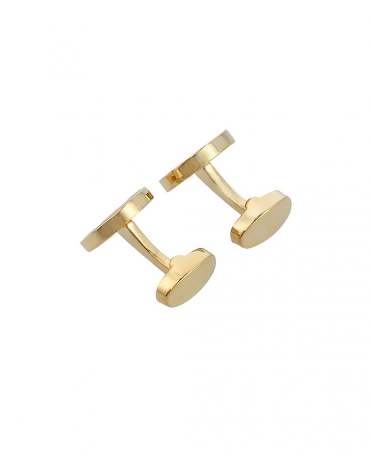 Gold with Burgundy enamel