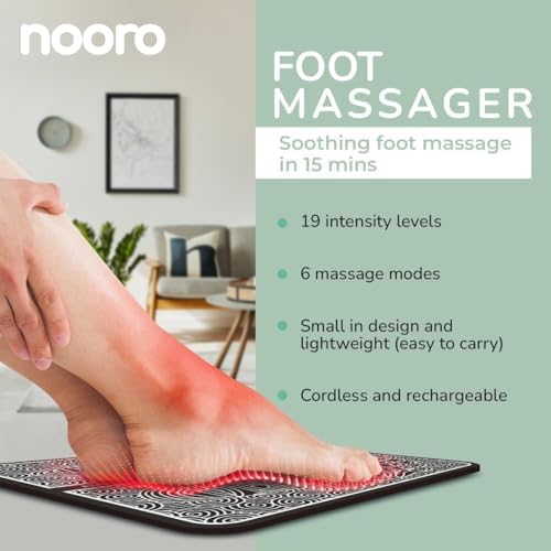 Nooro Ems Electric Foot Stimulation Massager Usb Rechargeable & Foldable
