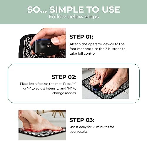 Nooro Ems Electric Foot Stimulation Massager Usb Rechargeable & Foldable