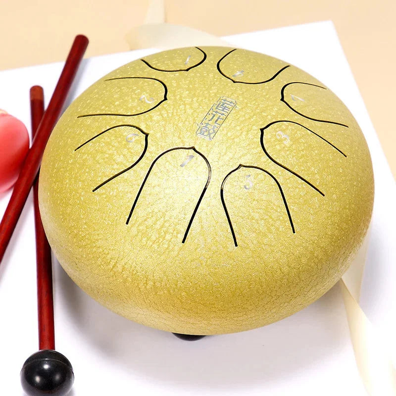 Simplycie – Buddha Stones Mini Steel Tongue Drum Kit Gold / 6 Inch