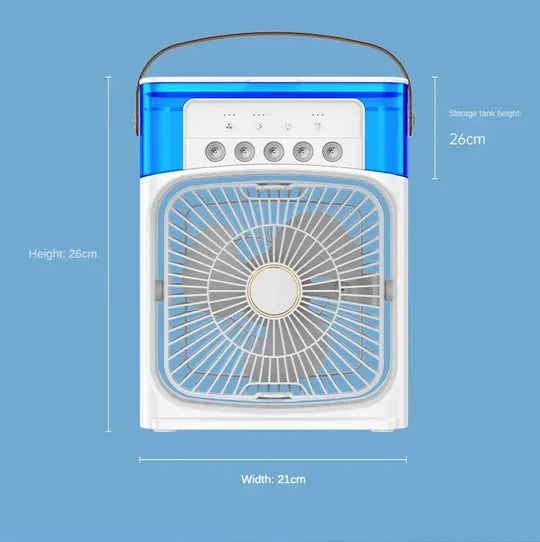 Portable Air Conditioner Fan With Water Cooling & Humidifier