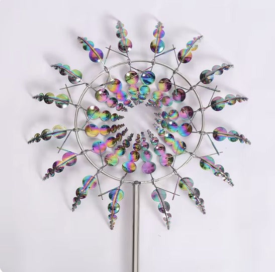 Garden Kinetic Wind Spinners – Yard Magic Metal Windmill Sculptures Get 1 - $27.99 / Rainbow