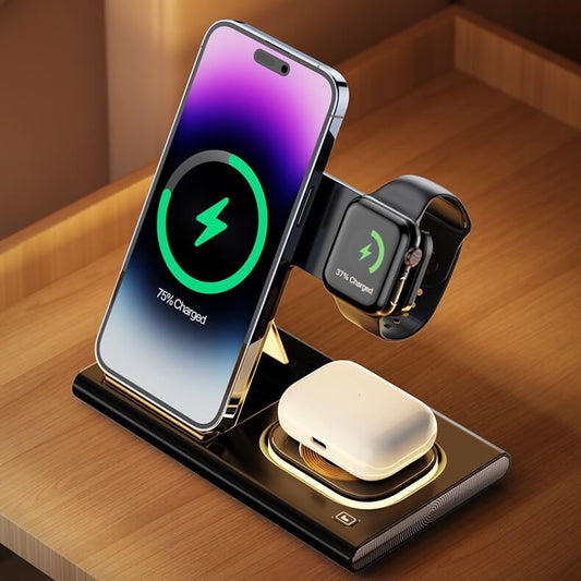 3-In-1 Wireless Charger For Apple Devices - Best Charging Station For iPhone Watch And AirPods