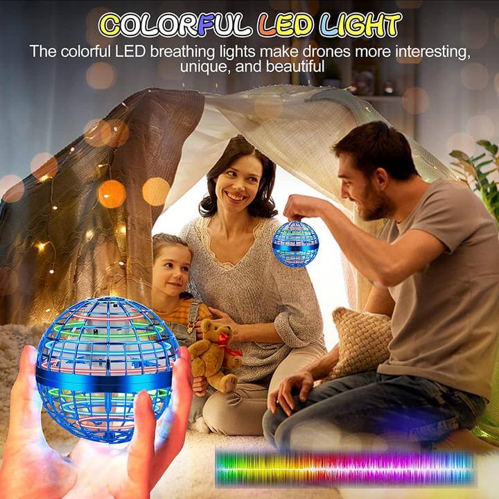 Atmotoys Globe-Shaped Mini Drone Flying Orb Ball With Led