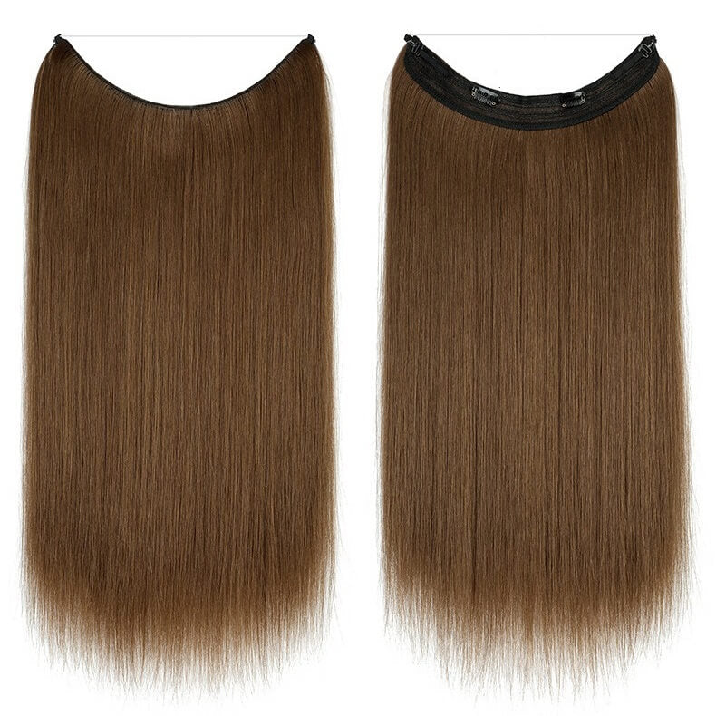 best-halo-curly-hair-extensions-top-rated-ladies-hair-pieces-for-women 10-12# Straight (Chestnut Brown)