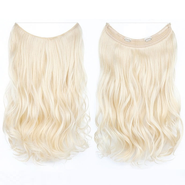 best-halo-curly-hair-extensions-top-rated-ladies-hair-pieces-for-women 613C Curly (Beige Blonde)