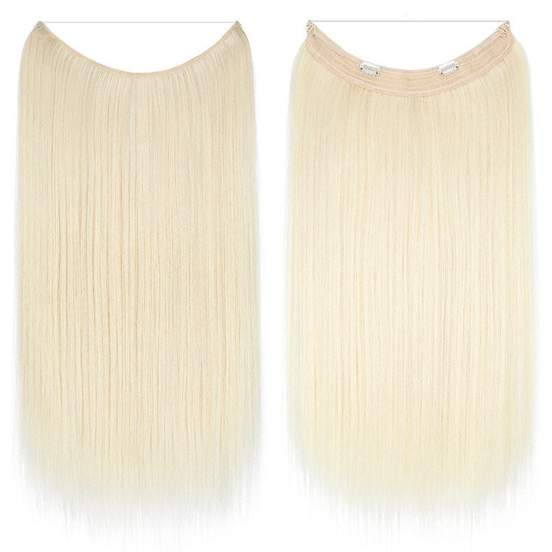 best-halo-curly-hair-extensions-top-rated-ladies-hair-pieces-for-women 613C Straight (Beige Blonde)