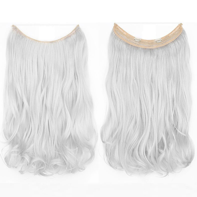 best-halo-curly-hair-extensions-top-rated-ladies-hair-pieces-for-women Silver Gray Curly (Silver Gray)