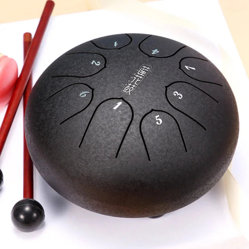 Simplycie – Buddha Stones Mini Steel Tongue Drum Kit Black / 6 Inch