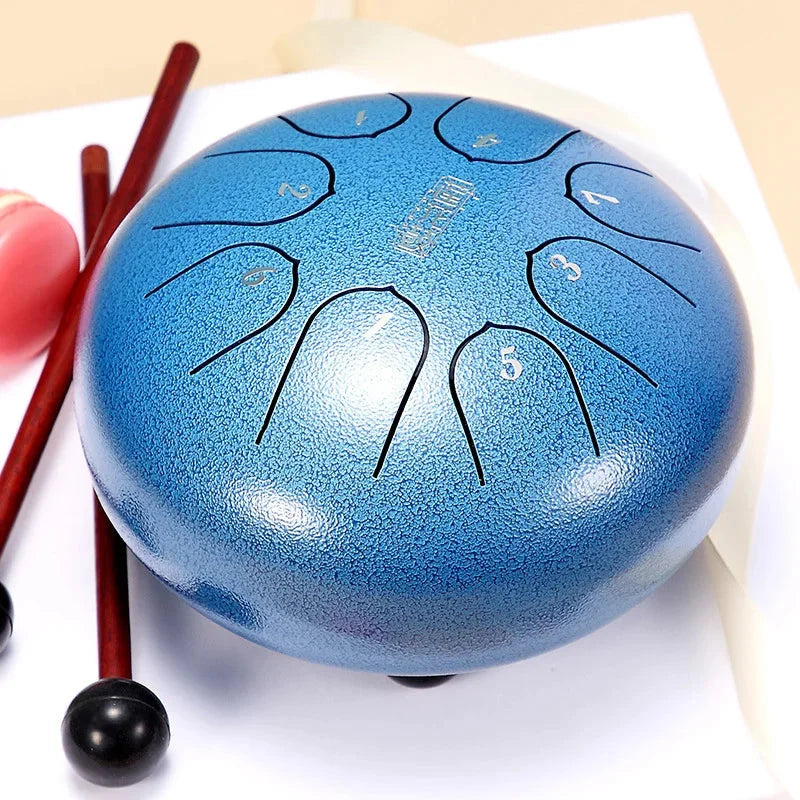 Simplycie – Buddha Stones Mini Steel Tongue Drum Kit Blue / 6 Inch