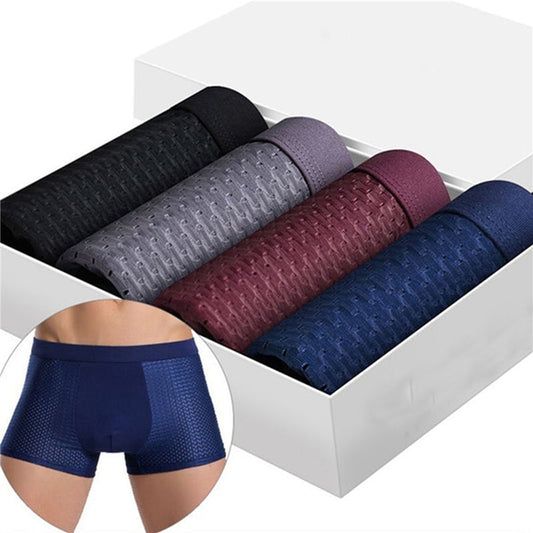Boxhero – Pack Of 10 Bamboo Fiber Boxer Briefs Buy 5 Get M / 4 Black