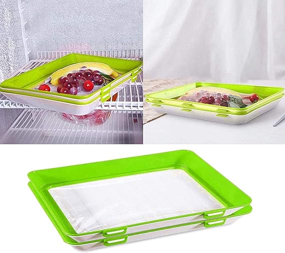 Environmentally Friendly Design – Reusable Food Preserving Tray Green / Buy 1
