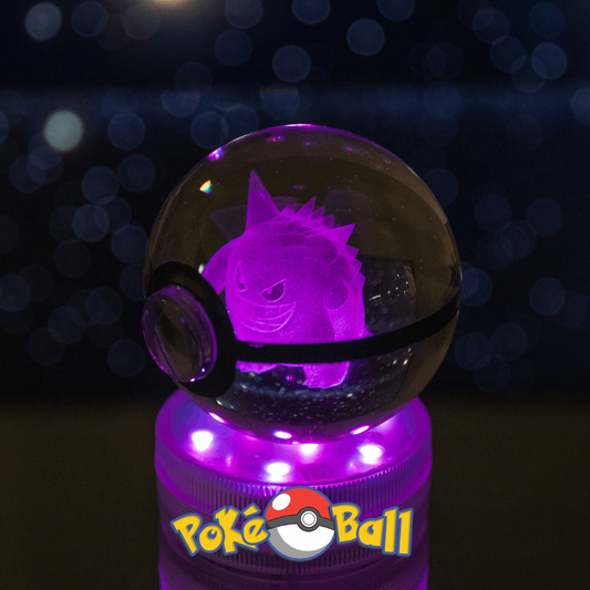 Glowing Crystal Pokeball Gengar / Ball Base & Remote