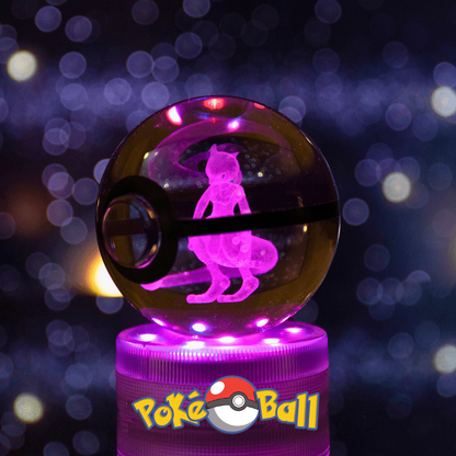 Glowing Crystal Pokeball Mewtwo / Ball Base & Remote