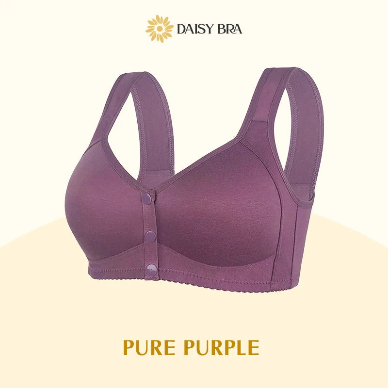 Daisy Bra – Comfortable & Convenient Front Button Pure Purple / S