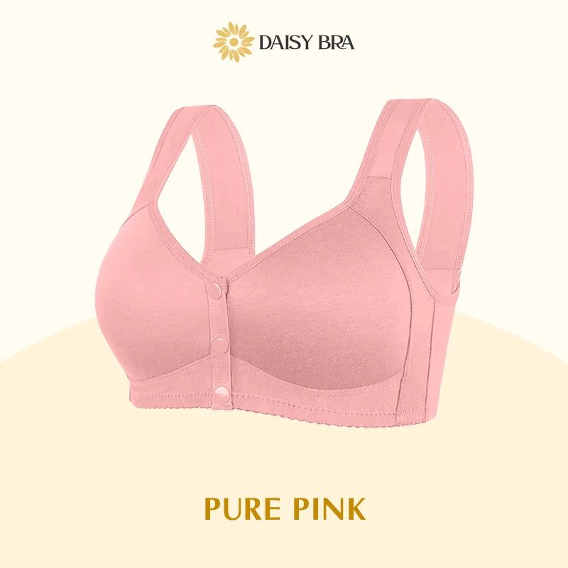 Daisy Bra – Comfortable & Convenient Front Button Pure Pink / S