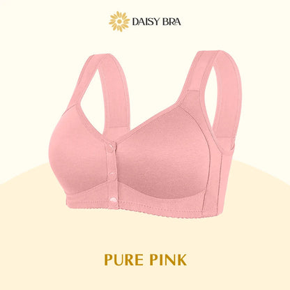 Daisy Bra – Comfortable & Convenient Front Button Pure Pink / S