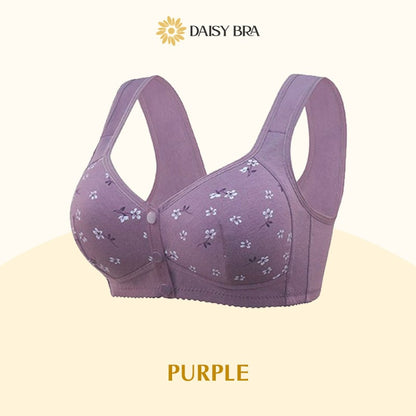 Daisy Bra – Comfortable & Convenient Front Button Purple / S