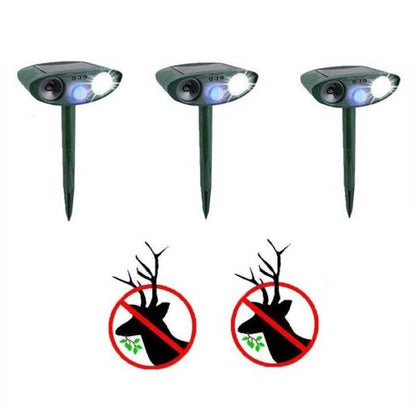 Ultrasonic Deer Repeller Solar Powered Pack Of 3 Animal-Repeller