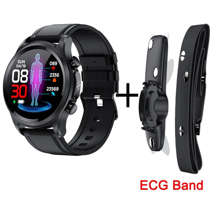 Dotmalls Diabetes Watch Black Leather / With Ecg Band
