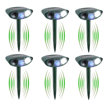 Outdoor Ultrasonic Animal Repeller - Solar Powered Pack Of 6 Animal-Repeller