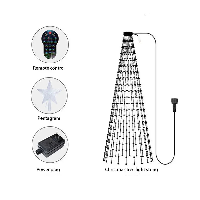 Multi-Color Led Animated Outdoor Christmas Tree Lights Treewrap Lights (Lights You Place Over An