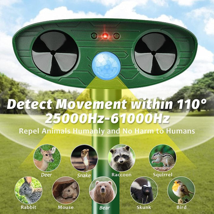 Ultrasonic Deer Repeller Solar Powered Animal-Repeller