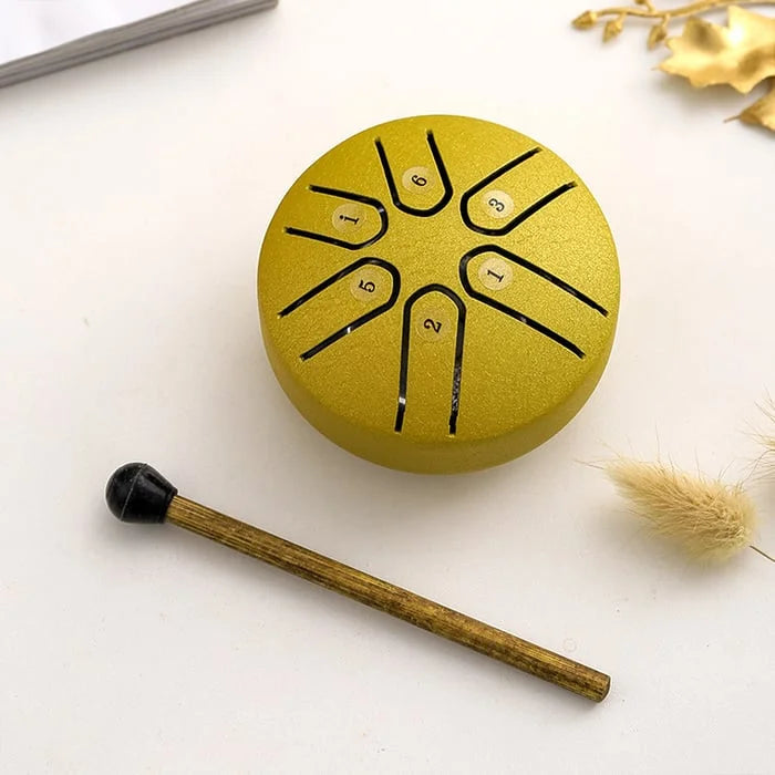 Simplycie – Buddha Stones Mini Steel Tongue Drum Kit Gold / 3 Inch