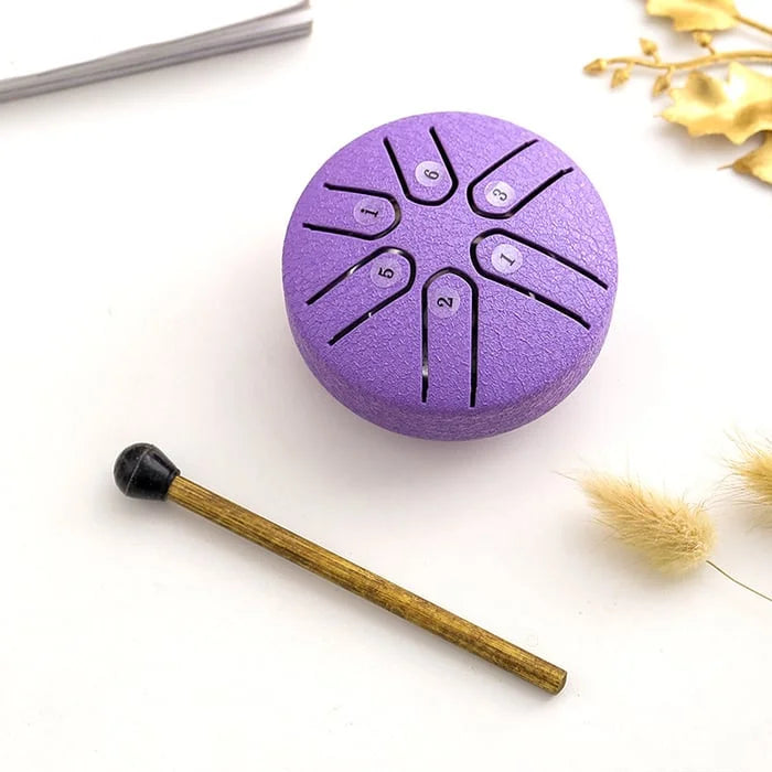 Simplycie – Buddha Stones Mini Steel Tongue Drum Kit Purple / 3 Inch