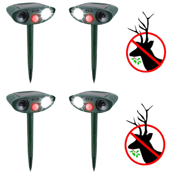Ultrasonic Deer Repeller Solar Powered Pack Of 4 Animal-Repeller