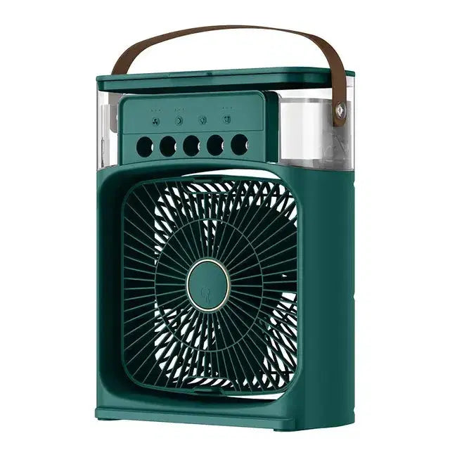 Portable Air Conditioner Fan With Water Cooling & Humidifier Green