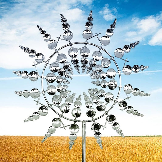 Garden Kinetic Wind Spinners - Yard Magic Metal Windmill Sculptures